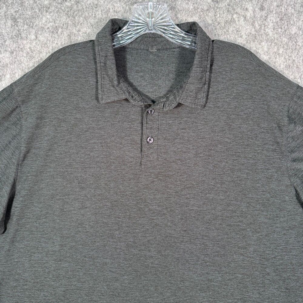 Vuori Polo Shirt Mens 2XL XXL Charcoal Gray Strato Tech Stretch Short Sleeve